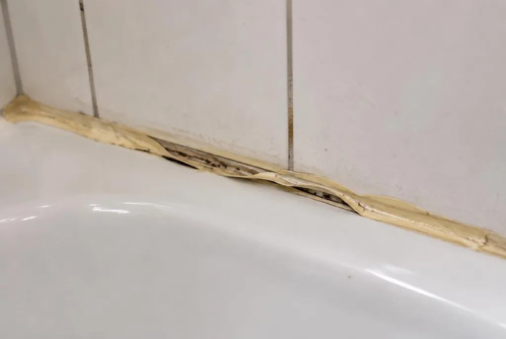 Kitbedrijf Linschoten – loslatende kit naast het bad